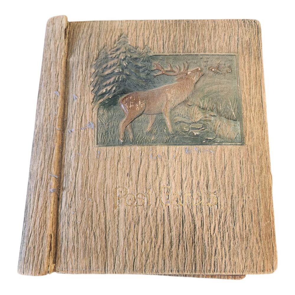 VTG 70'S Post Card Elk Wildlife Outdoors Postcard Album Refillable EMPTY